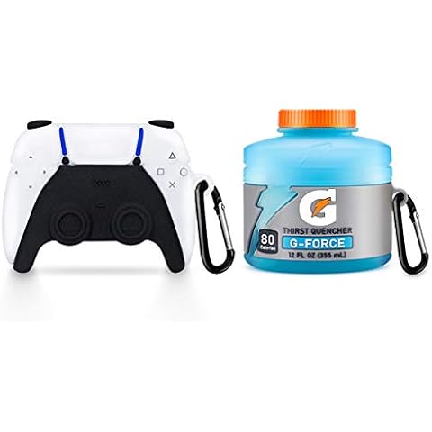 2Pcs Cute Cover for AirPods Pro Case/AirPods Pro 2 Case, Sport Water+Game Controller Air pods Pro Cover Silicone Skin, 3D Cartoon Cool Case for Apple AirPods Pro 2 for Boys Girls Kids with Keychain Cover