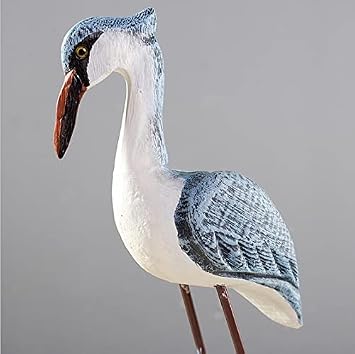 2PCS Coastal Ocean Decor Wooden Seagull Figurine Bird Statue Home Decoration