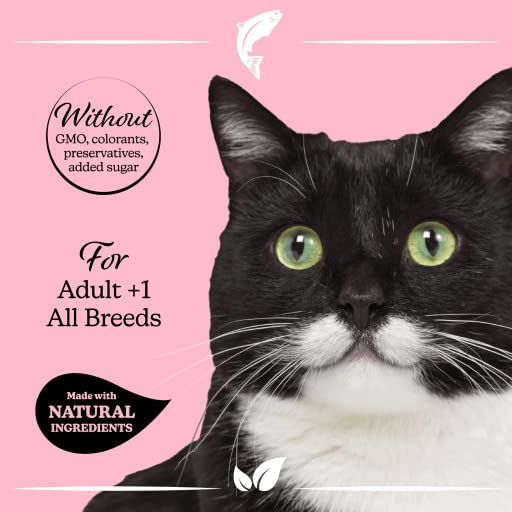 Pienso para Gatos Adultos | Salmón, Anchoveta y Atún | Alta Palatabilidad y Textura Crujiente | 34% Proteína 12Kg