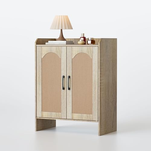 Mericonia Schuhschranks, 5-stöckiger Rattan-Schuhschrank mit 2...