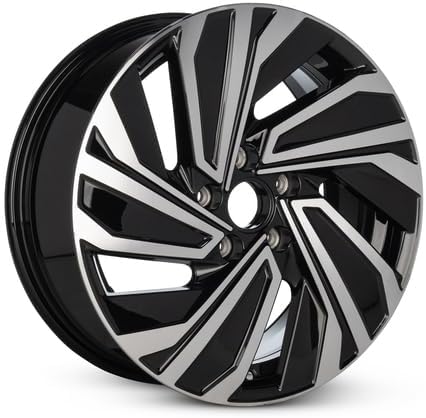New 17x7 inch OEM Direct Replacement Aluminum Wheel for Volkswagen Jetta 2019–2021 5-112mm Black 17 in Rim 5GM601025JFZZ