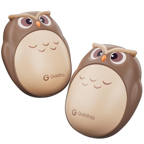Gaiatop Electric Hand Warmers Rechargeable Cute Owl Magnetic Portable Hand Warmer Reusable Pocket Warmers Hot Hands Pocket Heater for Women Kids Mom Camping Office Valentines Day Gifts Brown