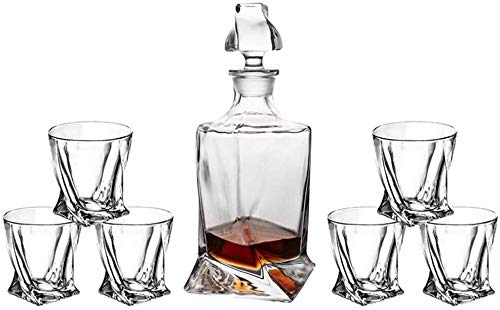 Carafes à vin et whisky pour vos soirées de partage avec verres à base lestée élégants