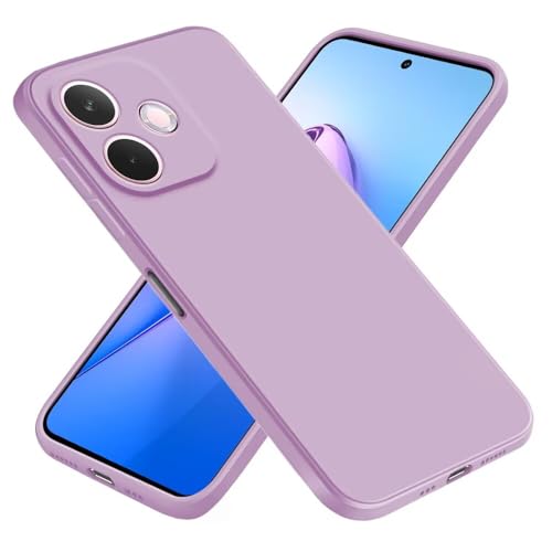 EASSGU Funda para OPPO A5 Pro 5G / OPPO A5 Pro (4G) (6.67' Inches), Carcasa de Silicona Suave de TPU - Hierba púrpura