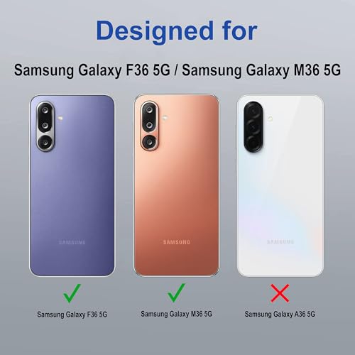 Image of amazon basics Back Case Cover for Samsung Galaxy F36 5G | Magnetic Case with Built-in Metal Ring | Supports Mag-Safe Charger, Wallet & Car Mount | Shockproof Hybrid PC + TPU | Black