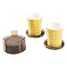 mDesign Round Drink Coasters (Set of 6) - Bronze/Sand