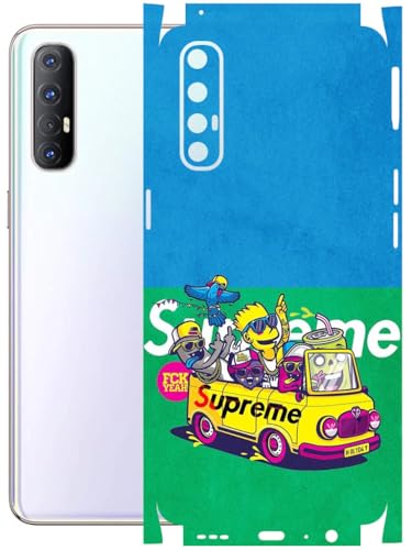 Image of AtOdds - Full Body Back Screen Guard Protector Film - Lamination Wrap Skin Sticker Compatible with Oppo Reno 3 PRO | Scratchproof Matte Finish (Simps)