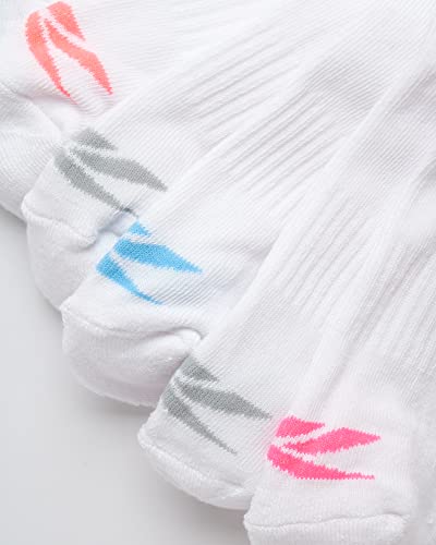 Image of Reebok Womens Quarter Socks 6 Pack Comfort Cushioned Athletic Socks | Moisture-wicking Fabric Keeps Feet Dry, Flexible Knit Hugs the Arch, Plush Footbed Absorbs Shock