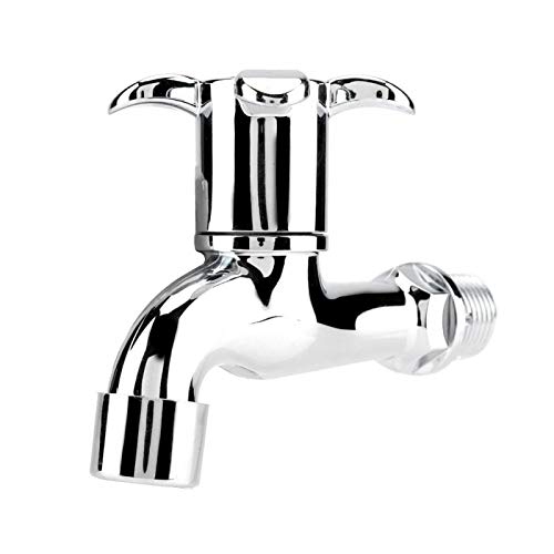 grifo de agua para lavabo con ca?o ¨²nico y manija,Grifo de agua cromado, apto para grifo de lavadora, fregadero de cocina, ba?o, ba?era, grifo de jard¨ªn de repuesto(D), Grifo de agua Lavadora Fre