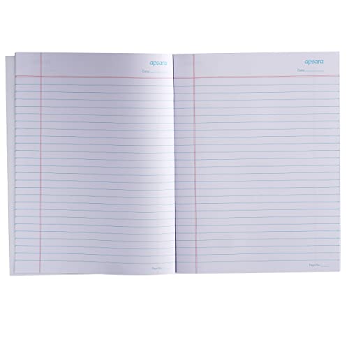 Image of Apsara Kingsize Notebook | Blue Lines | Bright Paper |Center Staple | 24 x 18 cm | 172 Pages | Single Line | Pack of 12