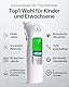 Fieberthermometer Ohr für Erwachsene & Kinder, 1s Ergebnis Hochpräzise Ohrthermometer, 30 Speicher Abrufen, 3-Farben-Fieber-Alarm, mit 21 Einweg-Sonde Abdeckungen & Aufbewahrungsbox (LCD-Weiß)