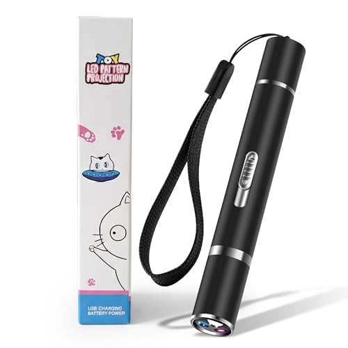 Artronic Giocattolo interattivo intelligente per gatti e cani, lampada LED 7 in 1 con motivi luminosi, ideale per gioco, allenamento e attività fisica, ricaricabile USB