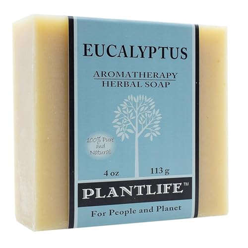 Plantlife Eucalyptus Bar Soap - Moisturizing and Soothing Soap for Your Skin - Hand Crafted Using Plant-Based Ingredients - Made in California 4oz Bar