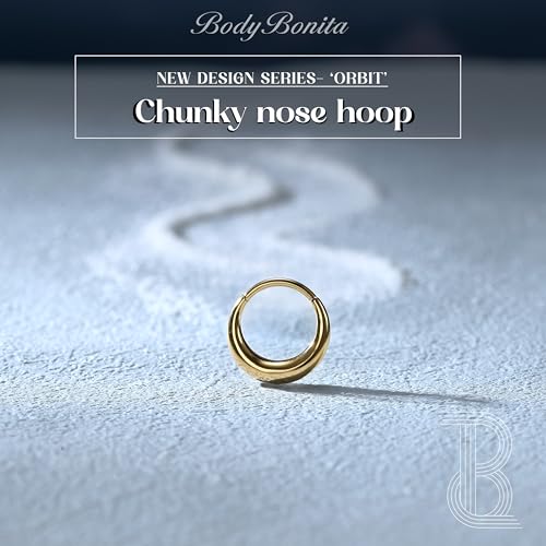 BodyBonita Septum Rings 16G - 316L Stainless Steel Nose Rings Hoops for Men Women Septum Piercing Jewelry 8 mm 10 mm2