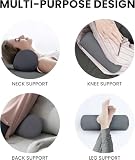 Utopia Bedding Nackenrolle 2er Set, 15x40 cm Kissenrolle Knierolle Zierkissen Sofakissen (Grau)