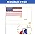 Barcetine 5ft Stainless Steel Flag Pole for House, Tangle Free Design with Two-Position Bracket, White, for 3x5 American Flag, Outdoor Use
