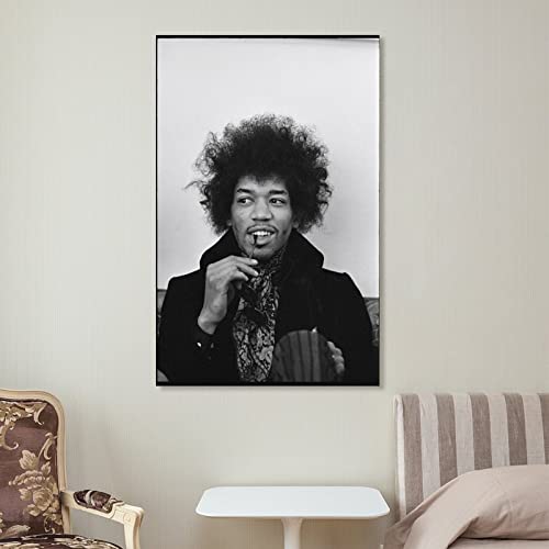 Flowerwine Jimi Singer Hendrix Poster Canvas Wall Art Room Decor Picture For Bedroom Office Bar And Dormitory 20X30Inch(50X75Cm) #TOP6