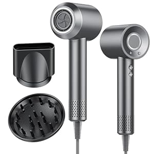 2026 Haartrockner, 160.000 U/min Hochgeschwindigkeits Ionen Föhn, Schnelles Trocknen, 200 Million Negativ Ionen Fön, 59dB geräuscharme Thermocontrol Haarföhn mit Diffusorr