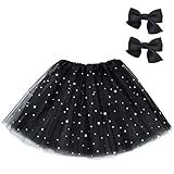 faldas niña modernas Material: hecha de poliéster con lentejuelas, suave y cómodo al tacto, fácil de ponerse y quitarse, no se deforma fácilmente después del lavado.