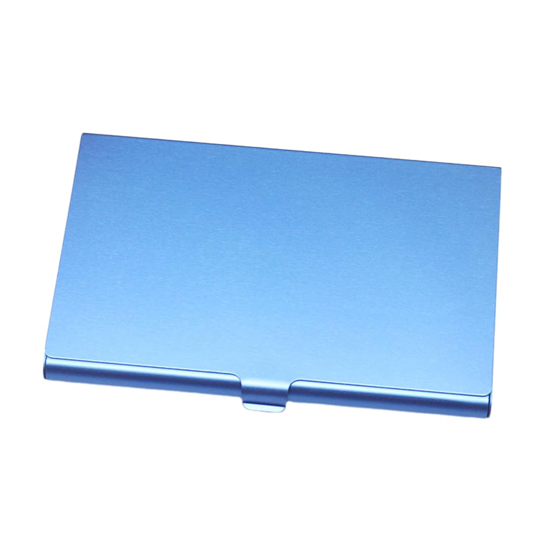 1 PIèce Porte-cartes de visite léger pour femme et homme – Étuis pour Cartes de Visite professionnel en acier inoxydable – Fermeture à boucle – Bleu
