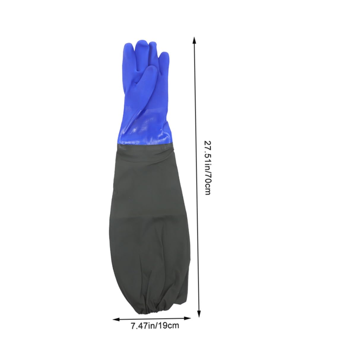 Mikinona 2 pares Guantes Largos de Goma Impermeables para Cocina y Lavado Protección Codo Reutilizables para Limpieza Doméstica y Lavavajillas Pack de Azul con Forro Ajustado