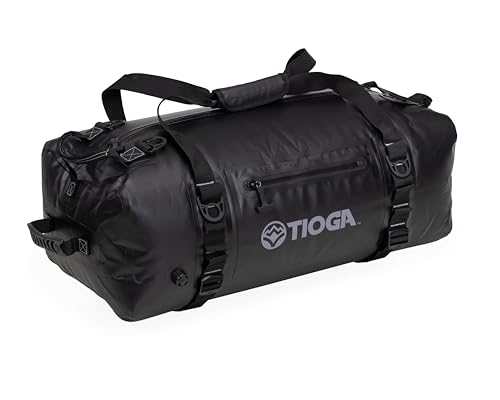 TIOGA Dry Duffel Bag, IPX6 Waterproof Rating, Rugged Construction, Gear Hauling for Boating, Water Sports, and Outdoor Adventures, Large / 75L, Black