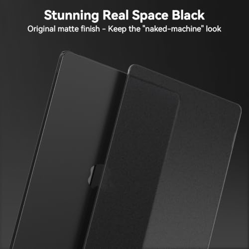 Image of EooCoo [Ultra Thin Armor] Case Compatible with MacBook Pro 14 inch 2024-2021 M3 M2 M1 A2918 A2992 A2779 A2442, [100% Match Space Black] [Anti-Fingerprint] Hard Shell&Keyboard Skin, Space Black Clear | Device-Like Feel, Matte Finish, Scratch-Resistant Surface, Slim Lightweight Protection, Work & Travel Ready