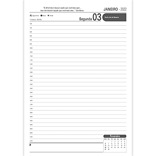 Agenda 2022, São Domingos, Percalux, Preta, 160 Folhas