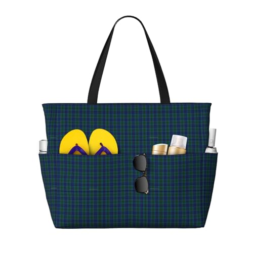 Alpyencv Keith Clan Tartan Large Capacity Beach Travel Bag,