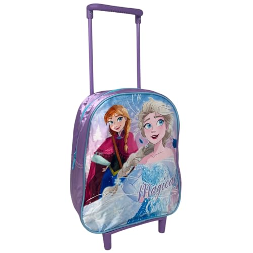 Zaino con trolley Frozen Disney borsa per la scuola asilo materna zainetto 28 cm con ruote e manico...