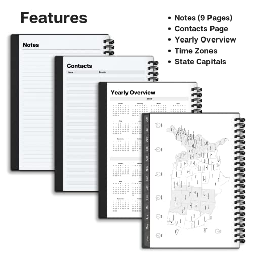 Dunwell Weekly Monthly Planner 2023-2024 (Gray) - 6 X 8 Small Academic Planner Notebook, Use Now To June 2024, Spiral Bound Weekly Planner Calendar With Tabs And Bookmark, Daily Schedule Planner #TOP3