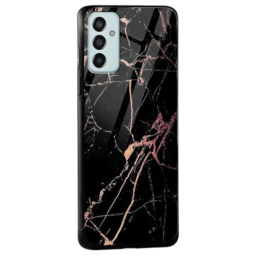 Image of COLORflow Back Cover Compatible with Samsung Galaxy F13 / M13 4G | Black Marble Golden | Shockproof TPU Bumper Cover with Camera Protection Back Cover