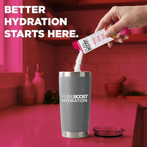 Image of Pureboost Sugar-Free Electrolyte Hydration Packets, Watermelon 14ct | Zero Calories, Fast Hydration Drink Mix with 1,000mg Sodium, Potassium & Magnesium