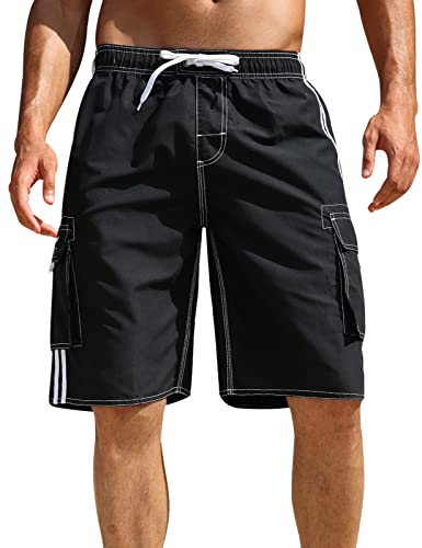 Nonwe Men's Beachwear Board Shorts Quick Dry with Mesh Lining Swim Trunks2