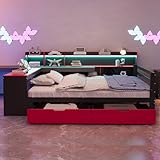 Robusto telaio in legno massello – Realizzato in legno massiccio di alta qualità per una lunga durata; i colori bianco e grigio sono disponibili per decorare facilmente una varietà di camere da letto o soggiorno.