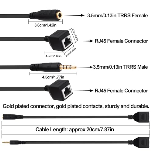 Convertidor extensor de red RJ45 a CC contra pérdidas de señal en pantalla táctil TRRS 6