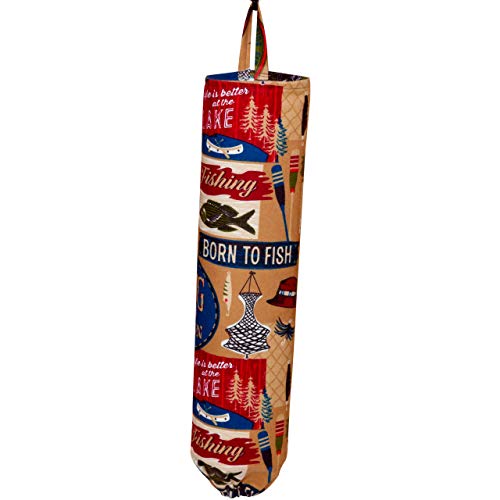 Plastic Bag Holder | Grocery Shopping Bag Organizer | Carrier | Dispenser. Handmade in the USA | Fishing Grocery Bag Holder