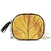 Produktbild XiangHeFu Große Kapazität Münzkoffer Kartenhalter Kunst Golden Leaf Ladies Phone Bag Geldbörse Geldbörse
