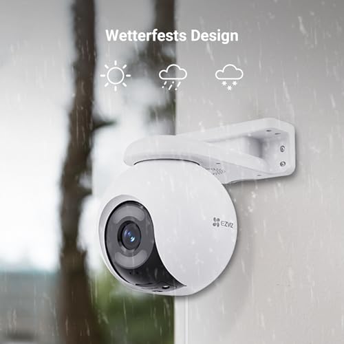 EZVIZ 4MP WLAN &Uuml;berwachungskamera Aussen, 30m ColorX-Nachtsicht, 360&deg; PTZ &Uuml;berwachung Kamera Outdoor, Auto-Tracking, KI-Erkennung, Aktive Verteidigung, Zwei-Wege-Audio, Kompatibel mit Alexa, IP65, H8x