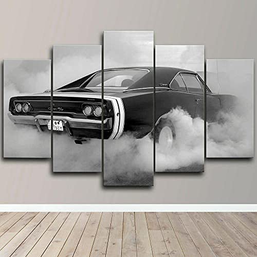 Art mural 3D Muscle Car toile tendue salon contemporain