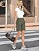IWD Bermuda Shorts for Women Cargo Shorts 7 Inch Inseam Knee Length Y2K Summer Outfits Fashion Green XX-Large