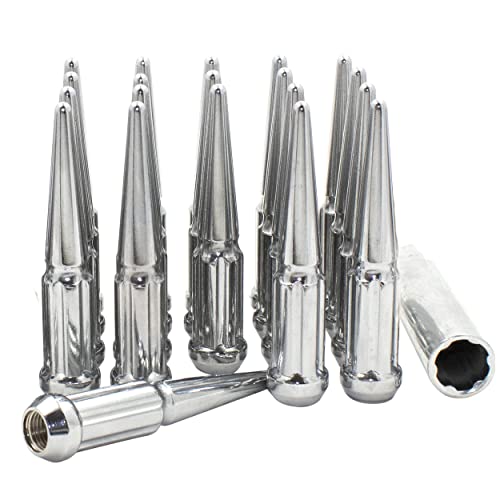 Wheel Accessories Parts 20 Pcs 12mm 1.50 12x1.50 Thread Lug Nuts Spike Spline Solid Metal Truck Spline 4.40