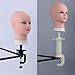 HAIREALM Wig Making Head Bald Mannequin Head Wig Making Display Hat Display Glasses Display Head GT01P