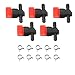 Milttor 5 Packs 698183 Fuel Shutoff Valve 1/4" Inline Straight Fuel Shut Off Valve with Spring Clip for Briggs and Stratton 494768 493960 Lawn Mower John Deere AM107340 AM36141