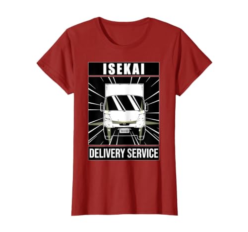 Truck-Kun ISEKAI DELIVERY Service! | Japanese Kanji T-Shirt, Women, Cranberry Red, 3X-Large