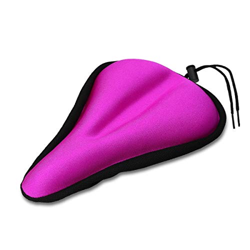 kwmobile Funda Compatible con sillín de Bicicleta - Funda Acolchada de Gel para Asiento de Bicicleta Rosa Fucsia