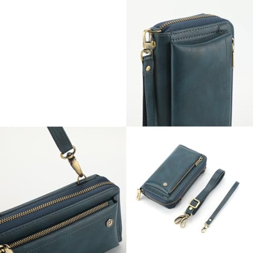 Housse portefeuille iPhone 16 Plus cuir marron à rabat aimanté - 6