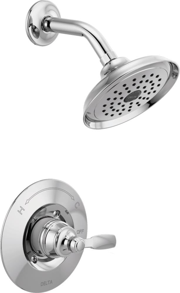 Delta Faucet Woodhurst 14 Serisi Tek Kollu Duş Trim Kiti, Tek Sprey Dokunma Temiz Duş Başlığı ile Duş Bataryası, Krom T14232 (Valf Dahil Değildir)