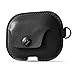 Twelve South Airsnap Pro | Leather Protective Case/Cover with Loss Prevention Clip and Optional Carry Strap for Airpods Pro, Black
