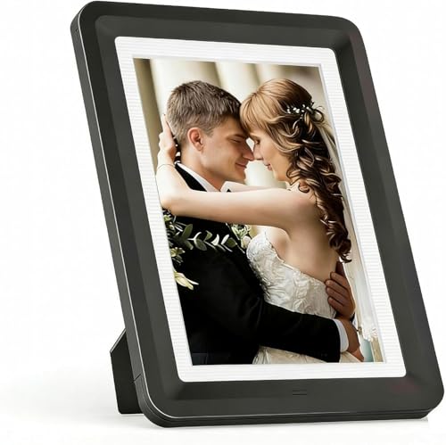 vilkok Black 5x7 Picture Frame with Acrylic Front, ABS Frame for 5x7 or 4x6 Photos, Shatterproof UV-Resistant Tabletop Photo Frame, Vertical/Horizontal Display for Home Décor
